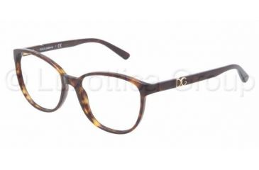 Image of Dolce&amp;Gabbana ICONIC LOGO DG3154P Progressive Prescription Eyeglasses 502-5216 - Havana Frame