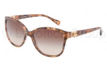 Image of Dolce&amp;Gabbana ICONIC LOGO DG4162P Progressive Prescription Sunglasses DG4162P-255013-5617 - Lens Diameter 56 mm, Frame Color Brown Marble