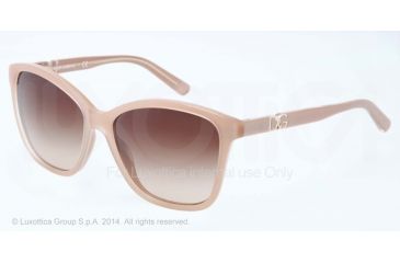 Image of Dolce&amp;Gabbana ICONIC LOGO DG4170P Sunglasses 277313-57 - Top Crystal On Pearl Sand Frame, Brown Gradient Lenses