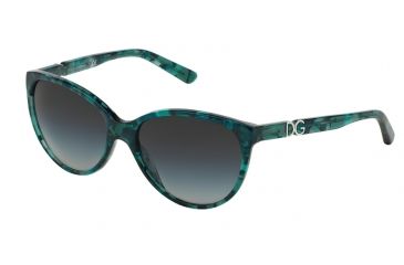 Image of Dolce&amp;Gabbana ICONIC LOGO DG4171PM Single Vision Prescription Sunglasses DG4171PM-29118G-56 - Lens Diameter 56 mm, Frame Color Green Marble