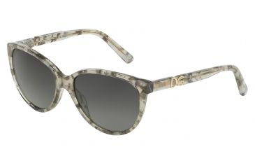 Image of Dolce&amp;Gabbana ICONIC LOGO DG4171PM Single Vision Prescription Sunglasses DG4171PM-2913T3-56 - Lens Diameter 56 mm, Frame Color Grey Marble