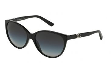 Image of Dolce&amp;Gabbana ICONIC LOGO DG4171PM Single Vision Prescription Sunglasses DG4171PM-501-8G-56 - Lens Diameter 56 mm, Frame Color Black