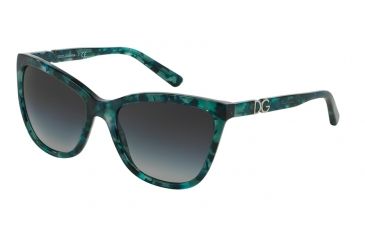 Image of Dolce&amp;Gabbana ICONIC LOGO DG4193M Sunglasses 29118G-56 - Green Marble Frame, Grey Gradient Lenses