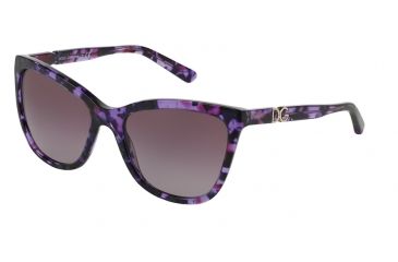 Image of Dolce&amp;Gabbana ICONIC LOGO DG4193M Sunglasses 29128H-56 - Violet Marble Frame, Violet Gradient Lenses