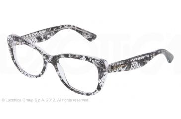Image of Dolce&amp;Gabbana LACE DG3166 Single Vision Prescription Eyeglasses 1901-50 - Black Lace Frame