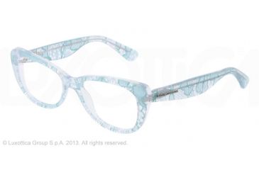 Image of Dolce&amp;Gabbana LACE DG3166 Single Vision Prescription Eyeglasses 2729-51 - Green Lace Frame