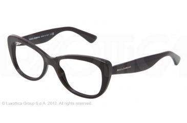 Image of Dolce&amp;Gabbana LACE DG3166 Single Vision Prescription Eyeglasses 501-51 - Black Frame