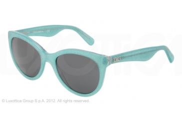 Image of Dolce&amp;Gabbana LIP GLOSS DG4192 Sunglasses 274087-53 - Glitter Green Frame, Grey Lenses