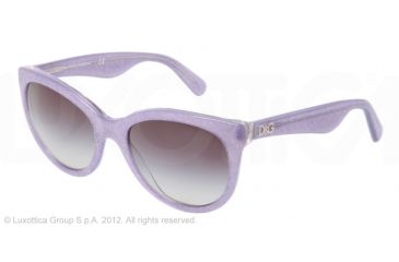 Image of Dolce&amp;Gabbana LIP GLOSS DG4192 Sunglasses 27428G-53 - Glitter Lilac Frame, Gray Gradient Lenses