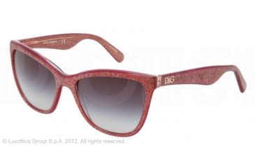 Image of Dolce&amp;Gabbana LIP GLOSS DG4193 Sunglasses 27398G-56 - Glitter Bordeaux Frame, Gray Gradient Lenses