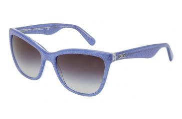 Image of Dolce&amp;Gabbana LIP GLOSS DG4193 Sunglasses 27418G-56 - Glitter Blue Frame, Gray Gradient Lenses