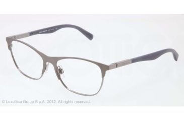 Image of Dolce&amp;Gabbana LIPSTICK DG1246 Eyeglass Frames 1221-53 - Matte Gunmt/gumetal Frame, Demo Lens Lenses