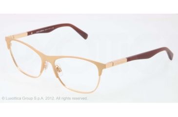 Image of Dolce&amp;Gabbana LIPSTICK DG1246 Eyeglass Frames 1224-53 - Matte Gold/gold Frame, Demo Lens Lenses