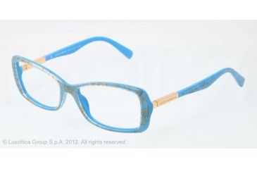 Image of Dolce&amp;Gabbana LIPSTICK DG3156 Progressive Prescription Eyeglasses 2705-51 - Azure Straw Frame, Demo Lens Lenses
