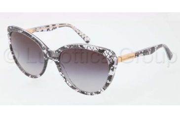 Image of Dolce&amp;Gabbana LIPSTICK DG4175 Single Vision Prescription Sunglasses DG4175-19018G-5719 - Lens Diameter 57 mm, Frame Color Black Lace