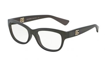 Image of Dolce&amp;Gabbana LOGO EXECUTION DG5011 Bifocal Prescription Eyeglasses 2676-54 - Matte Opal Grey Frame