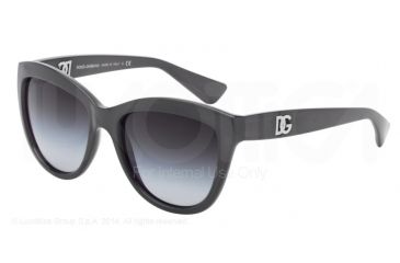 Image of Dolce&amp;Gabbana LOGO EXECUTION DG6087 Sunglasses 26768G-55 - Matte Opal Grey Frame, Grey Gradient Lenses