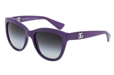 Image of Dolce&amp;Gabbana LOGO EXECUTION DG6087 Sunglasses 26778G-55 - Opal Violet Frame, Grey Gradient Lenses