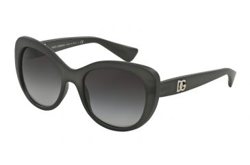 Image of Dolce&amp;Gabbana LOGO EXECUTION DG6090 Progressive Prescription Sunglasses DG6090-26768G-54 - Lens Diameter 54 mm, Frame Color Matte Opal Grey