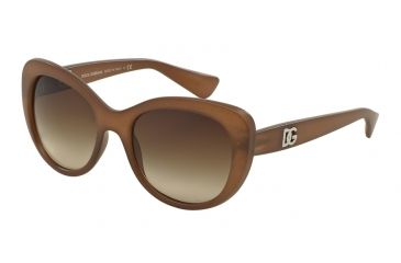 Image of Dolce&amp;Gabbana LOGO EXECUTION DG6090 Progressive Prescription Sunglasses DG6090-267913-54 - Lens Diameter 54 mm, Frame Color Matte Opal Brown