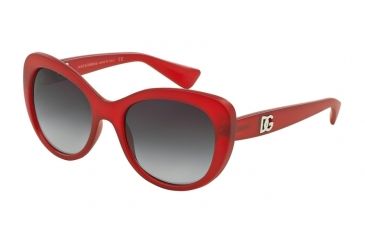 Image of Dolce&amp;Gabbana LOGO EXECUTION DG6090 Progressive Prescription Sunglasses DG6090-28698G-54 - Lens Diameter 54 mm, Frame Color Matte Pal Red