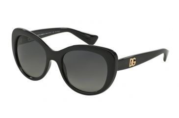 Image of Dolce&amp;Gabbana LOGO EXECUTION DG6090 Progressive Prescription Sunglasses DG6090-501-T3-54 - Lens Diameter 54 mm, Frame Color Black