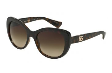 Image of Dolce&amp;Gabbana LOGO EXECUTION DG6090 Progressive Prescription Sunglasses DG6090-502-13-54 - Lens Diameter 54 mm, Frame Color Havana