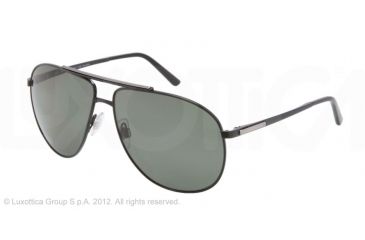 Image of Dolce&amp;Gabbana LOGO PLAQUE DG2116 Single Vision Prescription Sunglasses DG2116-01-9A-61 - Lens Diameter 61 mm, Lens Diameter 61 mm, Frame Color Black