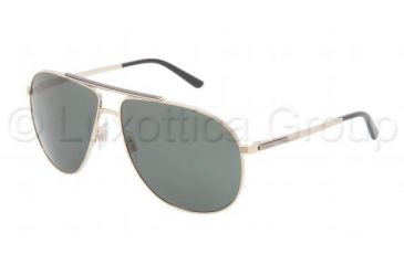 Image of Dolce&amp;Gabbana LOGO PLAQUE DG2116 Single Vision Prescription Sunglasses DG2116-488-71-6112 - Lens Diameter 61 mm, Frame Color Pale Gold