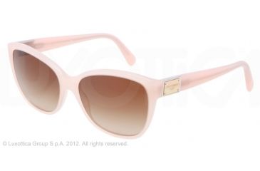 Image of Dolce&amp;Gabbana LOGO PLAQUE DG4195 Sunglasses 269713-56 - Opal Pink Frame, Brown Gradient Lenses
