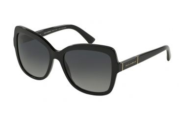 Image of Dolce&amp;Gabbana LOGO PLAQUE DG4244 Progressive Prescription Sunglasses DG4244-501-T3-57 - Lens Diameter 57 mm, Frame Color Black