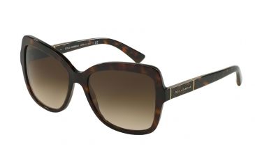 Image of Dolce&amp;Gabbana LOGO PLAQUE DG4244 Progressive Prescription Sunglasses DG4244-502-13-57 - Lens Diameter 57 mm, Frame Color Havana