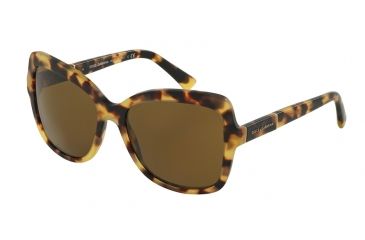 Image of Dolce&amp;Gabbana LOGO PLAQUE DG4244 Progressive Prescription Sunglasses DG4244-512-73-57 - Lens Diameter 57 mm, Frame Color Light Havana