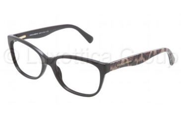 Image of Dolce&amp;Gabbana MATT SILK DG3136 Single Vision Prescription Eyeglasses 2525-5516 - Black Frame