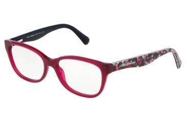 Image of Dolce&amp;Gabbana MATT SILK DG3136 Prescription Eyeglasses 2782-55 - Opal Bordeaux Frame