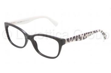 Image of Dolce&amp;Gabbana MATT SILK DG3136 Single Vision Prescription Eyeglasses 501-5516 - Black Frame
