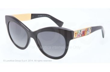 Image of Dolce&amp;Gabbana MOSAICO COLLECTION DG4215 Progressive Prescription Sunglasses DG4215-501-T3-53 - Lens Diameter 53 mm, Frame Color Black