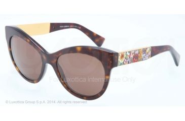 Image of Dolce&amp;Gabbana MOSAICO COLLECTION DG4215 Progressive Prescription Sunglasses DG4215-502-73-53 - Lens Diameter 53 mm, Frame Color Havana