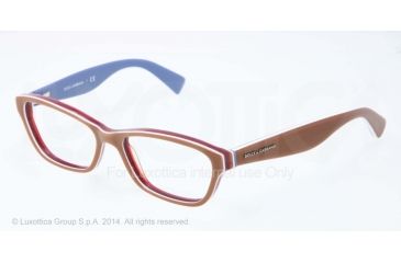 Image of Dolce&amp;Gabbana MULTICOLOR DG3175 Eyeglass Frames 2767-52 - Brown/multilayer/bluette Frame