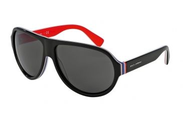 Image of Dolce&amp;Gabbana MULTICOLOR DG4204 Progressive Prescription Sunglasses DG4204-276487-64 - Lens Diameter 64 mm, Frame Color Black/multilayer/red