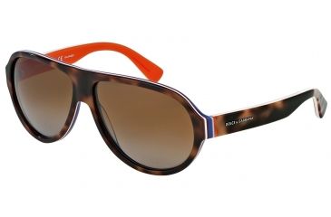 Image of Dolce&amp;Gabbana MULTICOLOR DG4204 Progressive Prescription Sunglasses DG4204-2765T5-64 - Lens Diameter 64 mm, Frame Color Havana/multilayer/orange