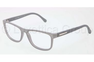 Image of Dolce&amp;Gabbana OVER-MOLDED RUBBER DG5003 Eyeglass Frames 2617-5415 - Transparent Gray Frame