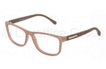 Image of Dolce&amp;Gabbana OVER-MOLDED RUBBER DG5003 Eyeglass Frames 2620-5415 - Transparent Brown Frame