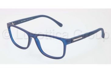 Image of Dolce&amp;Gabbana OVER-MOLDED RUBBER DG5003 Eyeglass Frames 2692-5415 - Transparent Blue Demo Lens Frame
