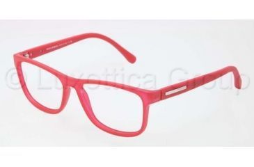 Image of Dolce&amp;Gabbana OVER-MOLDED RUBBER DG5003 Eyeglass Frames 2693-5415 - Transparent / Red Frame, Demo Lens Lenses