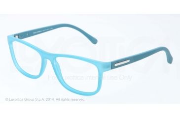 Image of Dolce&amp;Gabbana OVER-MOLDED RUBBER DG5003 Eyeglass Frames 2785-54 - Petroleum Demi Transparent Frame