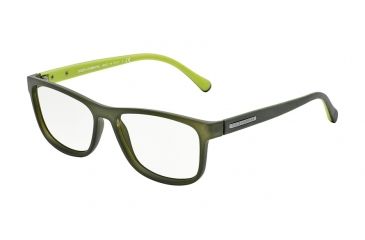 Image of Dolce&amp;Gabbana OVER-MOLDED RUBBER DG5003 Eyeglass Frames 2811-54 - Green Demi Transp Rubber Frame