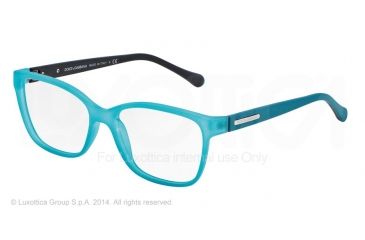 Image of Dolce&amp;Gabbana OVER-MOLDED RUBBER DG5008 Bifocal Prescription Eyeglasses 2816-54 - Petroleum Rubber Demi Trasp Frame