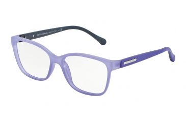 Image of Dolce&amp;Gabbana OVER-MOLDED RUBBER DG5008 Bifocal Prescription Eyeglasses 2817-54 - Lilac Demi Transp Rubber Frame