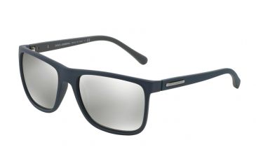 Image of Dolce&amp;Gabbana OVER-MOLDED RUBEBR DG6086 Single Vision Prescription Sunglasses DG6086-29346G-56 - Lens Diameter 56 mm, Frame Color Avio Rubber